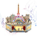 Tonecheer Music Box Wooden 3D Puzzle, Romantic Paris DIY Model Kit for Adults, Rotating Music Box, Wooden Puzzle for Home Decoration Gifts for Birthday Christmas