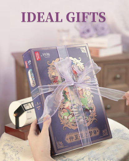 Tonecheer x BRITISH LIBRARY DIY Book Nook Kit, Shakespeare 3D Wooden Puzzle for Adults,Miniature House Booknook Bookshelf Insert Decor with LED Lights Unique Gifts(A Midsummer Night's Dream