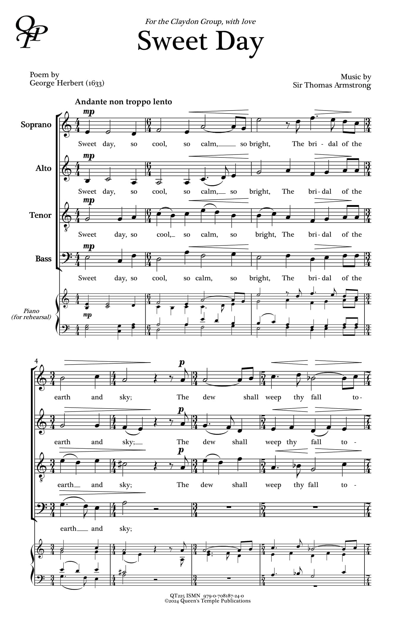 Sweet Day (Mixed Voices Choir