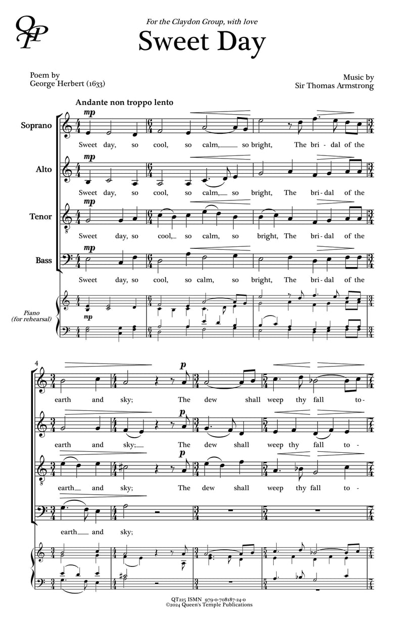 Sweet Day (Mixed Voices Choir