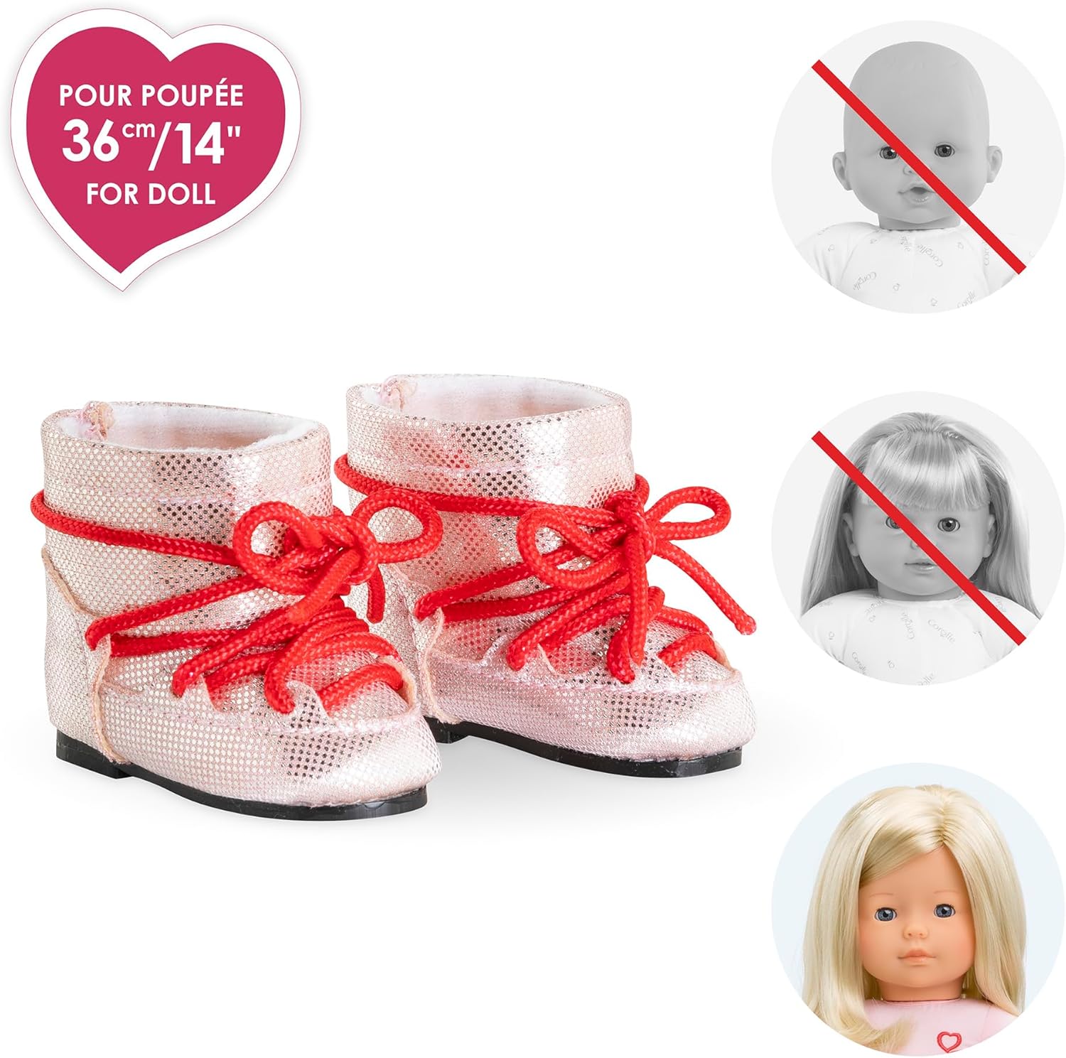Ma Corolle - After Ski Roses, schoenen, voor pop My Corolla, 36 cm, vanaf 3 jaar, 9000213010