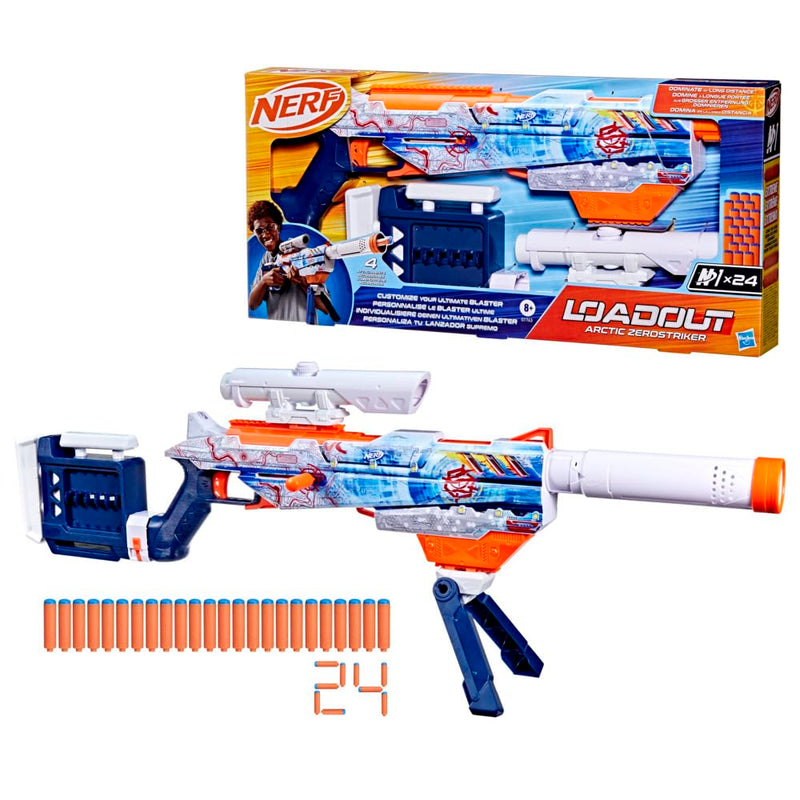 Nerf Loadout, blaster Arctic Zerostriker e dardi N1