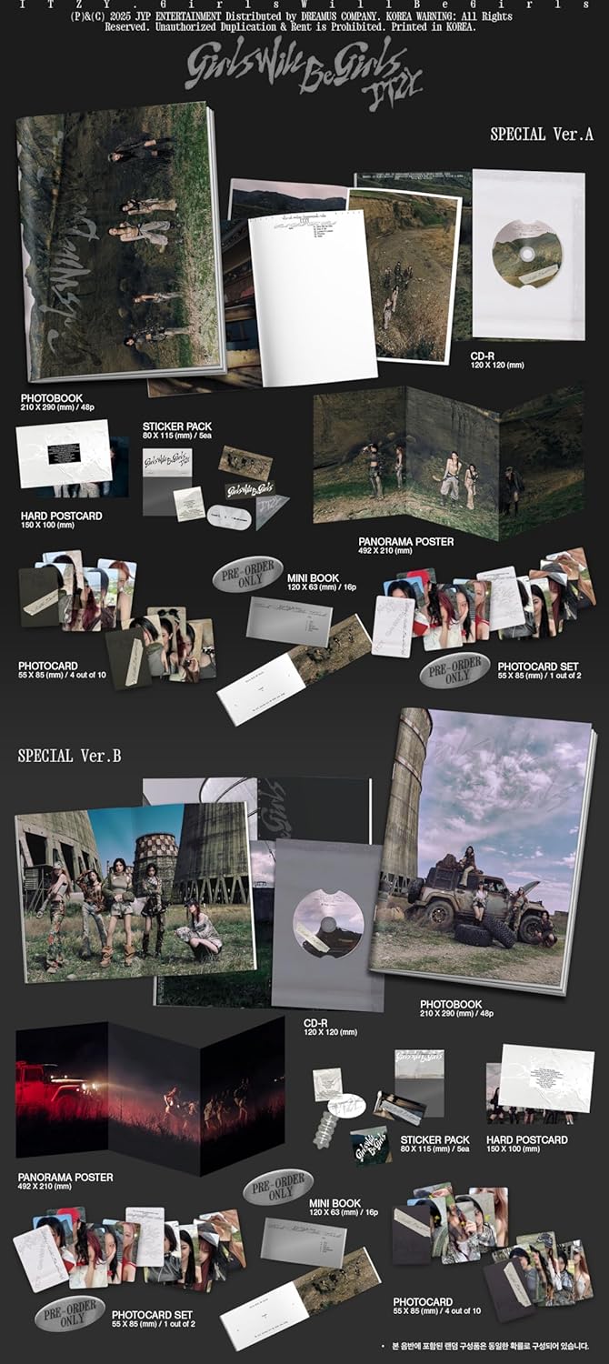 Girls Will Be Girls incl. 48pg Photobook, Hard Postcard, Sticker Pack, Panorama Poster + 4 Photocards