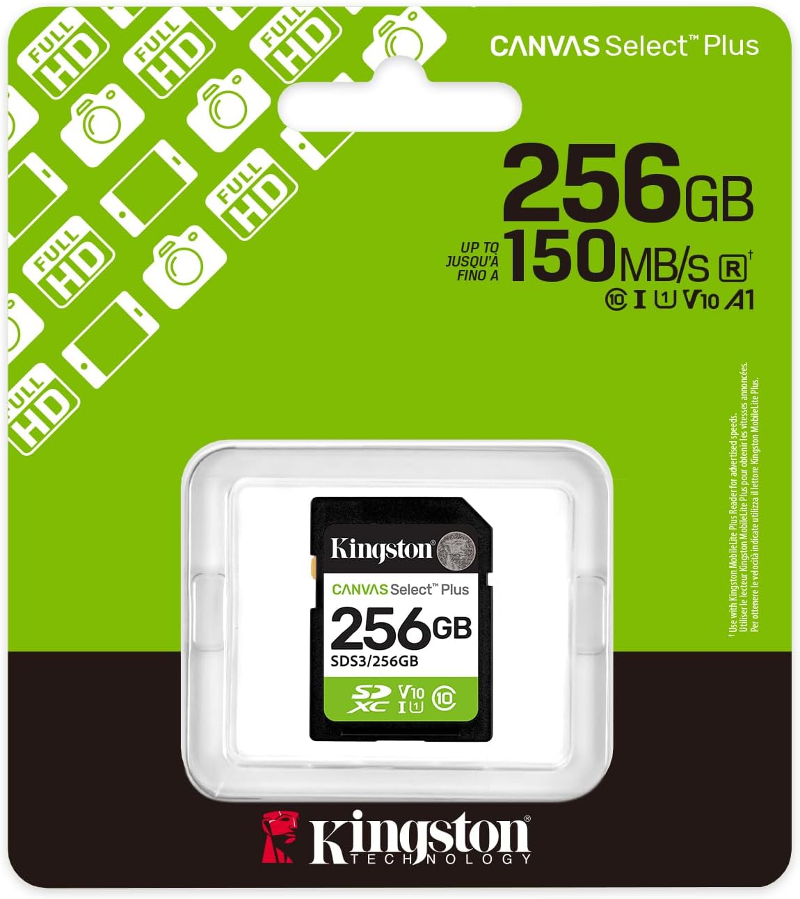 256GB SDXC CanvasGen3 150MBs C10 UHS-IU1