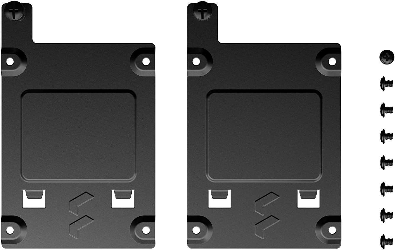 Fractal Design SSD Bracket Kit – Type B for Define 7 Series and Other Select Fractal Design Cases - Black (2-pack