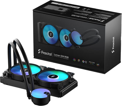 Fractal Design Lumen S24 RGB Aspect 12 RGB x2 AIO CPU Liquid/Water Cooler
