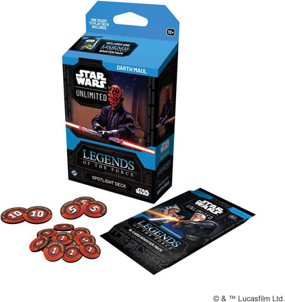 Fantasy Flight Games - Star Wars: Unlimited Trading Card Game Legends of the Force Darth Maul SPOTLIGHT DECK - Ready-to-Play 50-Card Deck with Exclusive Cards, Ages 12+, 2+ Players, 20 Minute Playtime