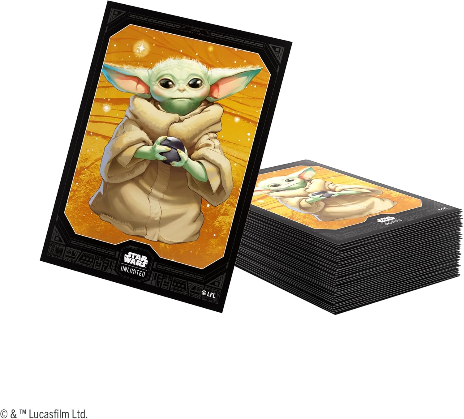 Gamegenic | Star Wars: Unlimited Premium Art Sleeves Set 5 - Grogu | Trading Card Accessory