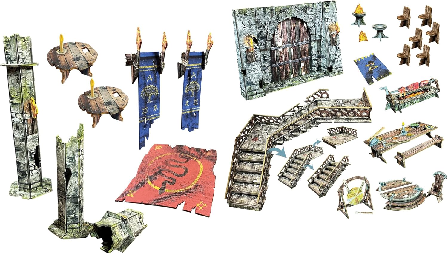 Battle Systems Great Hall of Khaarastad: Tabletop Gaming Terrain - Terrain Set - Fantasy - Unisex - Teen, Adult