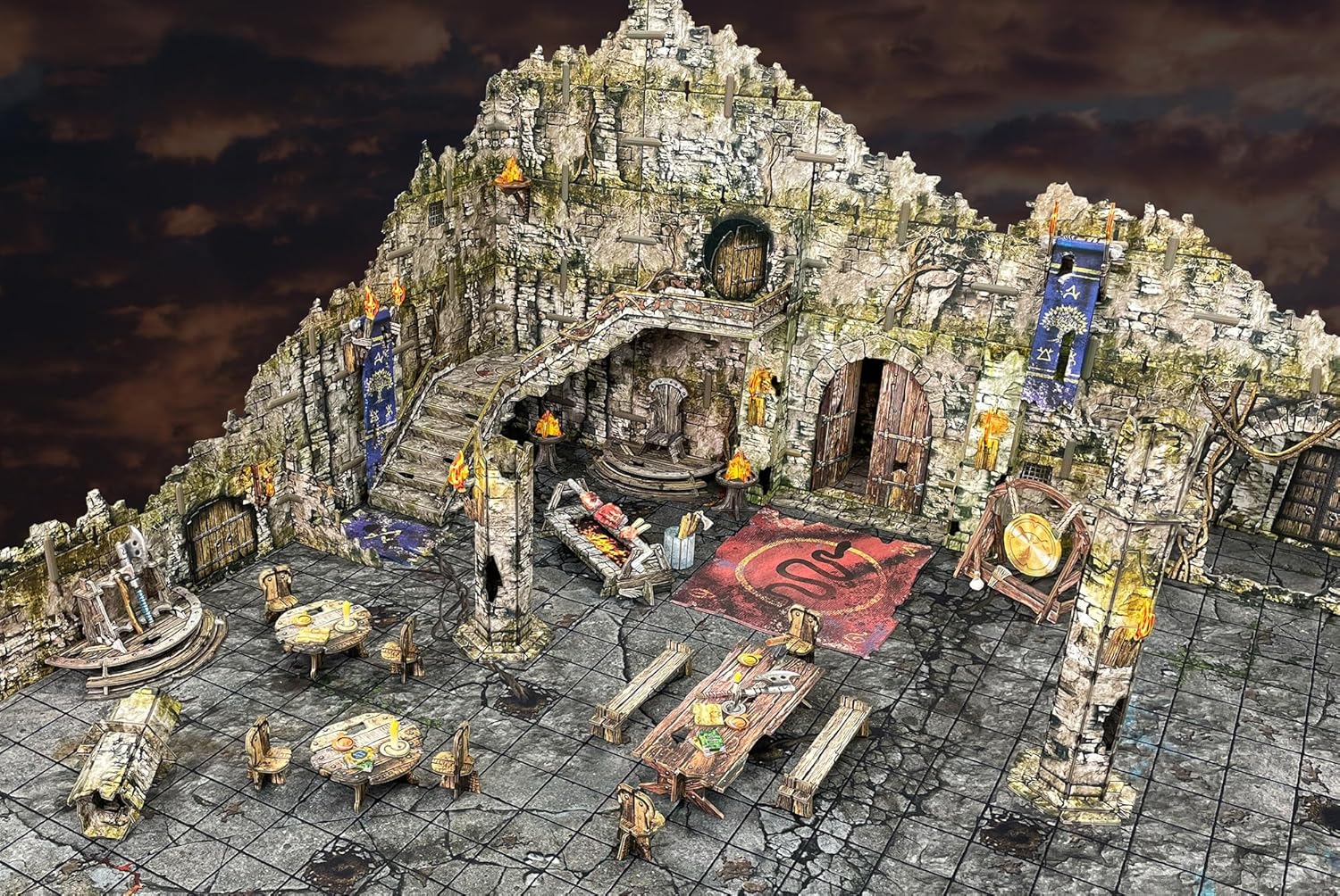 Battle Systems Great Hall of Khaarastad: Tabletop Gaming Terrain - Terrain Set - Fantasy - Unisex - Teen, Adult