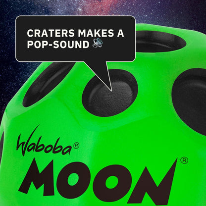 Waboba The Original Moon Ball - Hyper Bouncy Ball - All Ages Extreme Bounce and Fun - Perfect for Active Play and Outdoor Games - Black/Silver