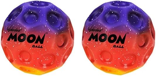 Waboba The Original Moon Ball - Hyper Bouncy Ball - All Ages Extreme Bounce and Fun - Perfect for Active Play and Outdoor Games - Black/Silver