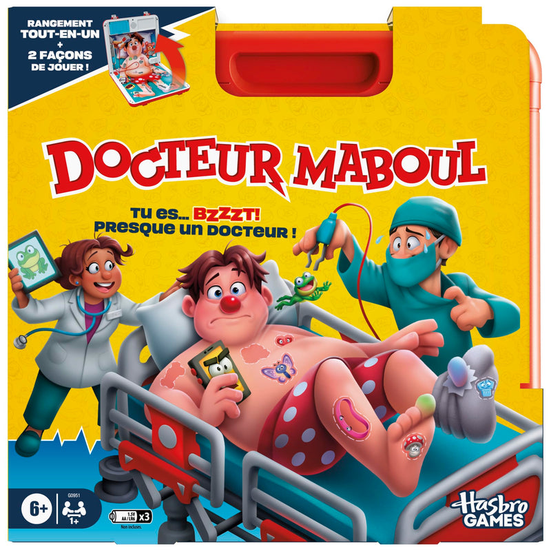 Dr. Maboul, Elektronisches Brettspiel mit All-in-One-Tragetasche, 2 Spielmöglichkeiten, 1+ Spieler, 10 Minuten
