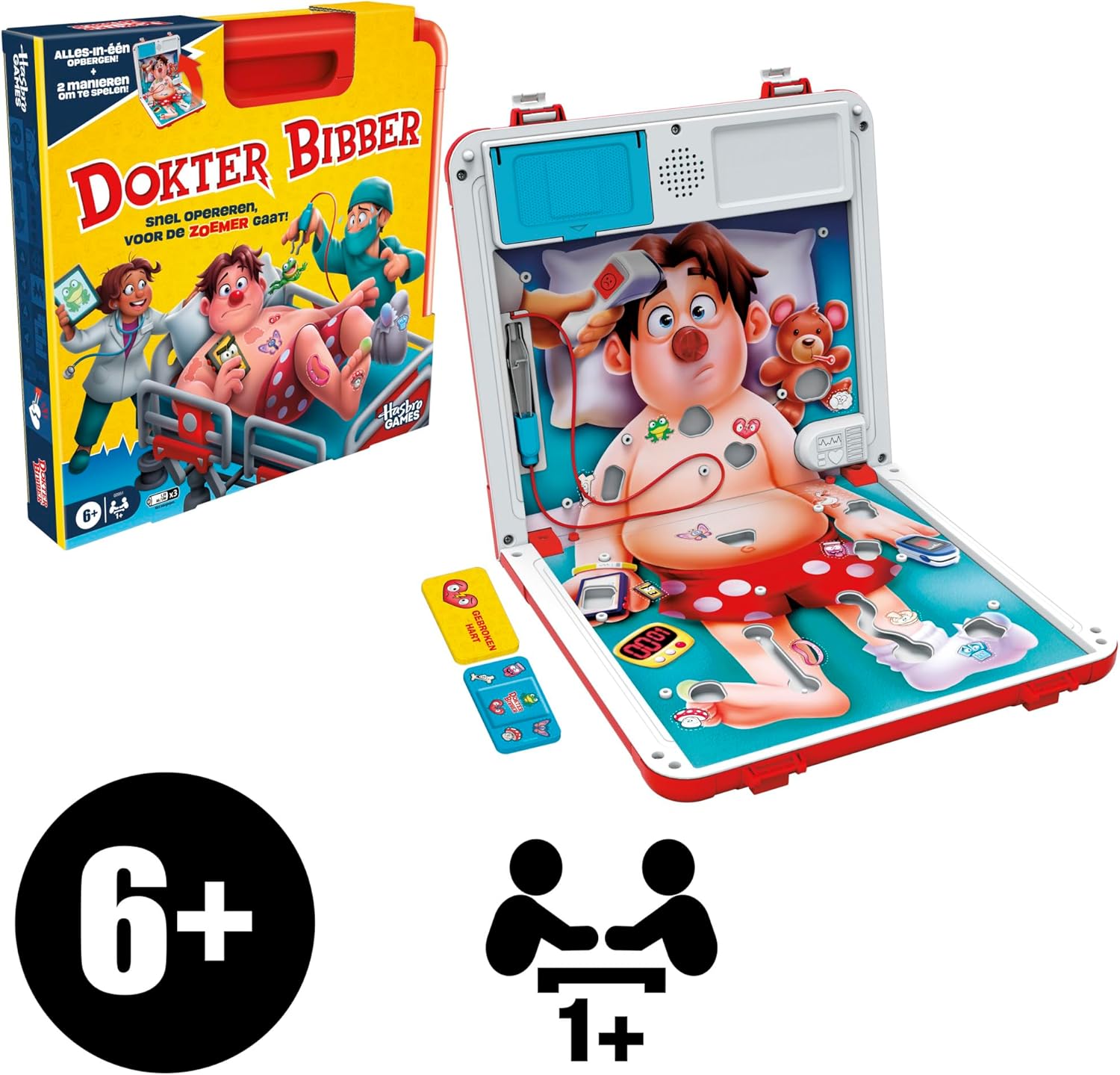Doktor Bibber, elektronisches Brettspiel mit All-in-One-Tragekoffer - Niederländische Version