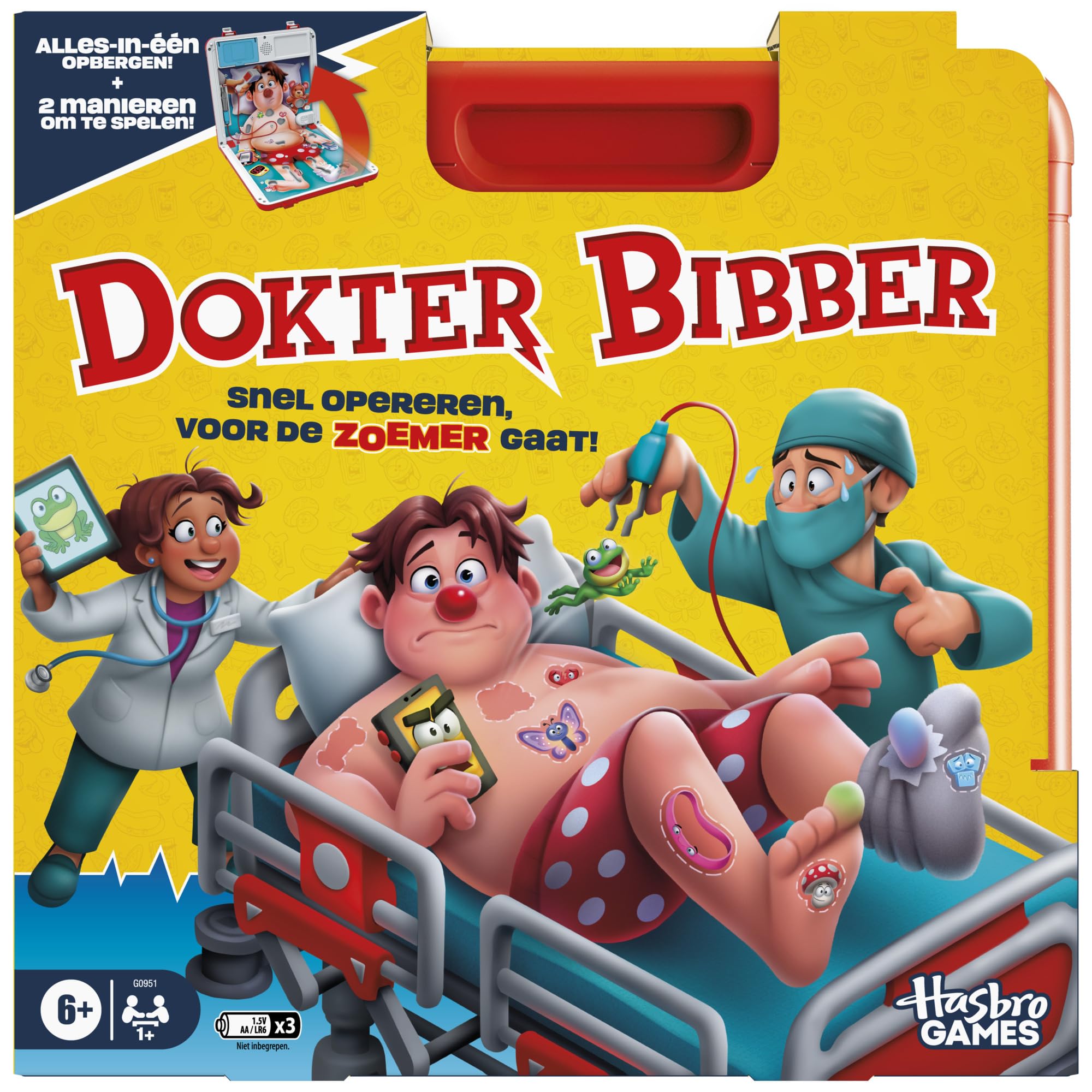 Doktor Bibber, elektronisches Brettspiel mit All-in-One-Tragekoffer - Niederländische Version