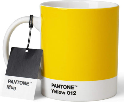 Copenhagen Design Pantone Porcelain Mugs 375 ml, Porcelain, Yellow 012, 8.4 x 8.4 x 12.1 cm , 101030012