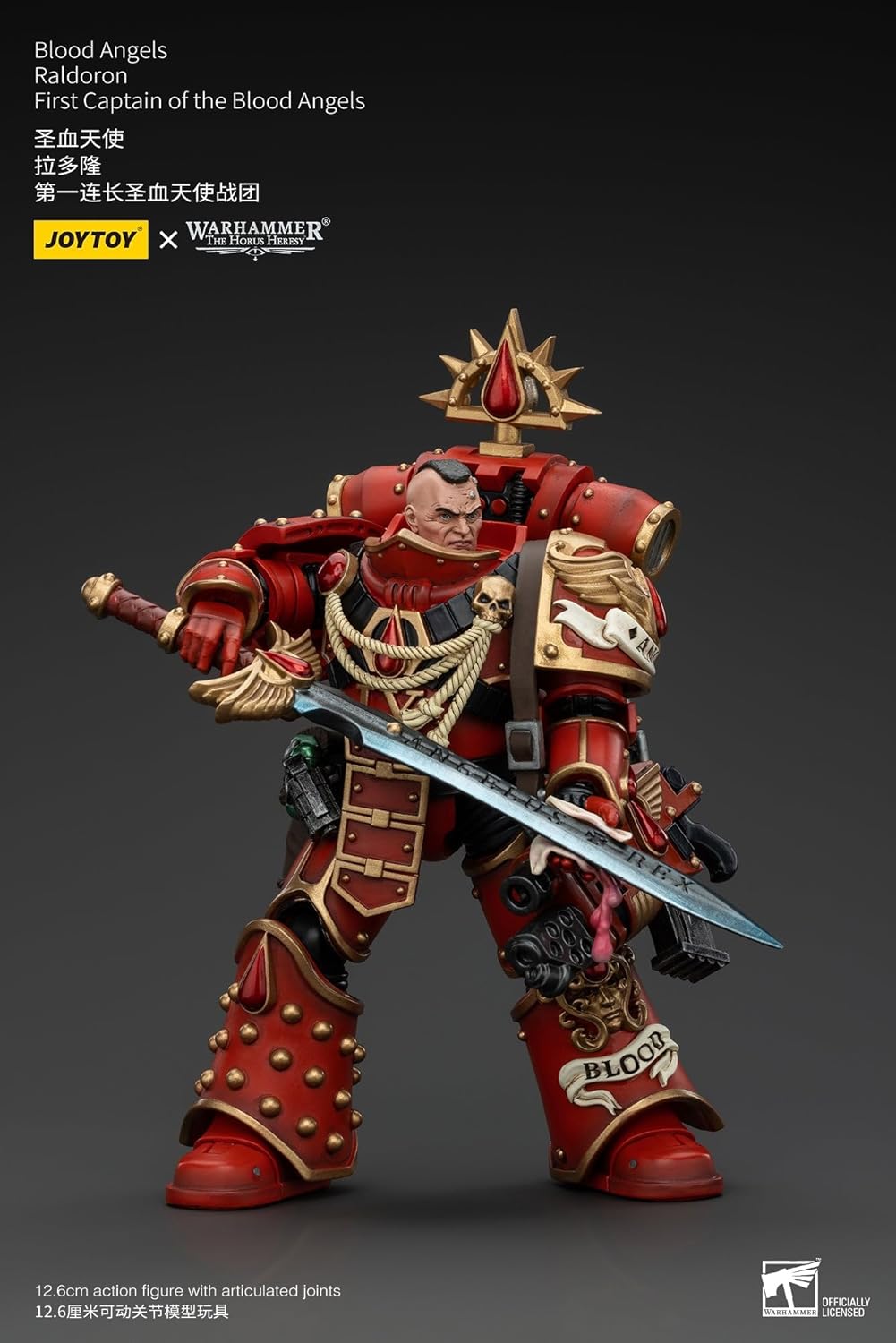 JoyToy Warhammer 40K: Blood Angels Dawnbreaker Raldoron, The First Captain 1:18 Scale Action Figure