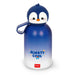 Legami - Hot & Cold BFF Thermos Bottle for Children, Penguin Theme, in Stainless Steel 18/8 Double Layer with Airtight Closure, Keeps Hot for 12h and Cold 24h, Capacity 310 ml