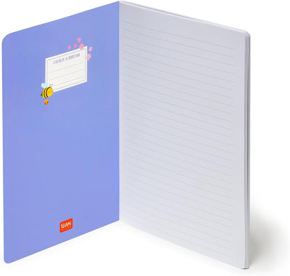Legami - 7mm B5 Theme B5 Ruled Notebook - FSC Certified Paper, 100 Pages, Singer Dot Bound, 18.5 x 24.8 cm