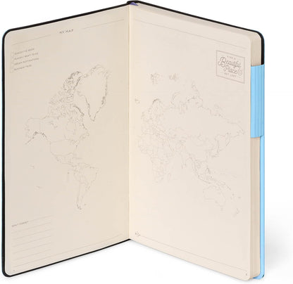 Legami - White Paper Notebook My Notebook, Aura, Special Edition, Large, FSC Certified Paper, 192 Pages, Soft Cover, Elastic Closure, 17 x 24 cm