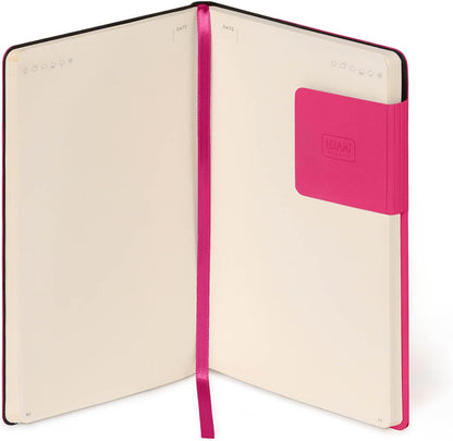 Legami - White Paper Notebook My Notebook, Raspberry, Large, FSC Certified Paper, 192 Pages, Soft Cover, Elastic Closure, 17 x 24 cm