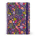 LEGAMI - Spiral Notebook with 7 mm Ruling, Flowers, A4 Format, Large, FSC Certified Paper, Includes 1 Sheet of Stickers, 160 Pages, Elastic Closure, 15 x 21 cm