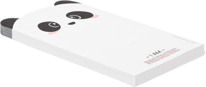 Legami Paper Thoughts Notepad with 70 Detachable Sheets, White (Panda), 19 x 11 cm
