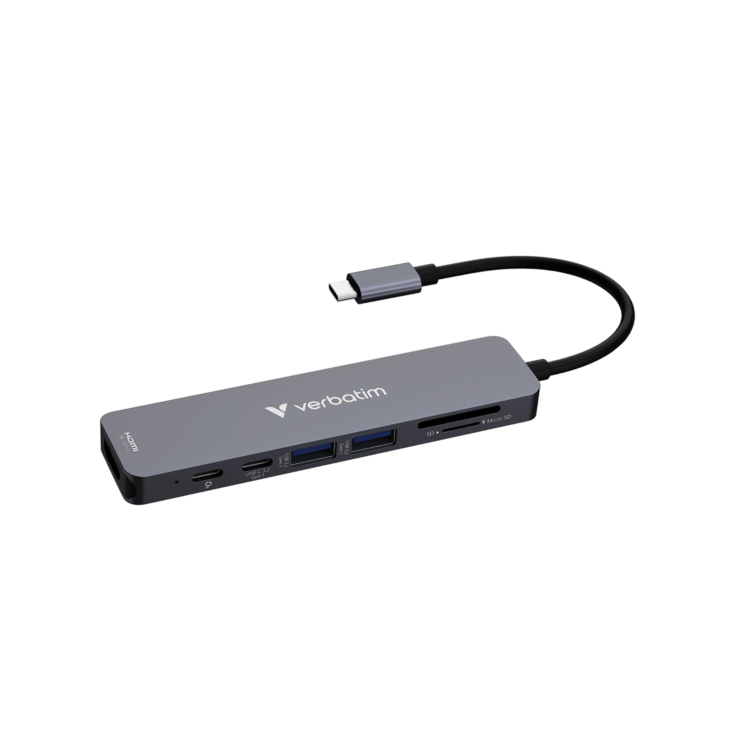 Verbatim 32158 hub di interfaccia USB 3.2 Gen 1 (3.1 Gen 1) Type-C 5000 Mbit/s Grigio