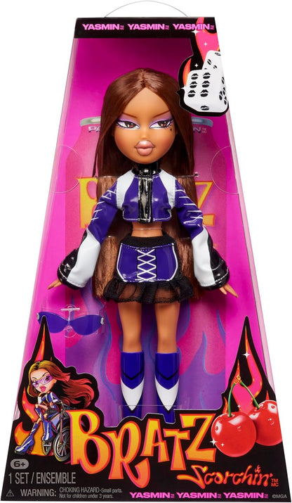 Bratz Scorchin' Yasmin - Incluye 1 Muñeca de Moda, Viene con Conjunto y Accesorios, Muñecas Inspiradas en Las Motos, Lindos Juguetes para Niñas