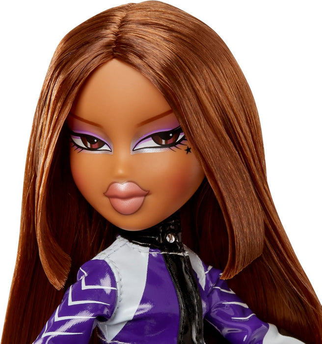 Bratz Scorchin' Yasmin - Includes 1 Fashion Doll, Comes with Outfit and Accessories, Moto-Inspired Dolls, Cute Toys for Girls, Purple