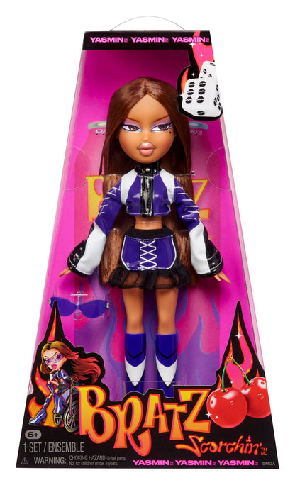 Bratz Scorchin' Yasmin - Incluye 1 Muñeca de Moda, Viene con Conjunto y Accesorios, Muñecas Inspiradas en Las Motos, Lindos Juguetes para Niñas