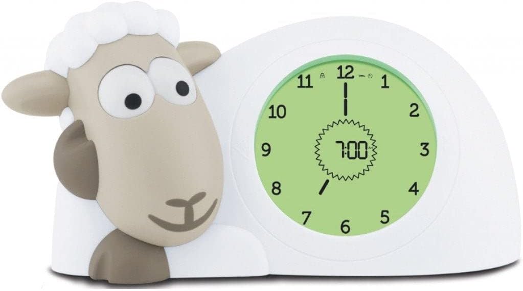 ZAZU Sam the Lamb Clock - Sleep Trainer Clock & Nightlight for Kids | Light Up Alarm Clock | Helps teach your child when to wake up with visual indicators | Adjustable Brightness | Auto off