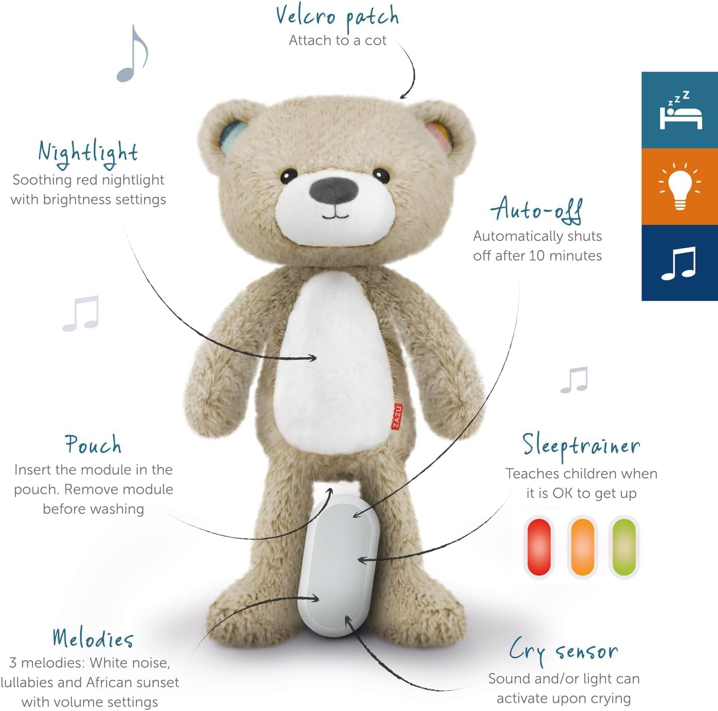 Zazu - BRODY sleeptrainer TAUPE