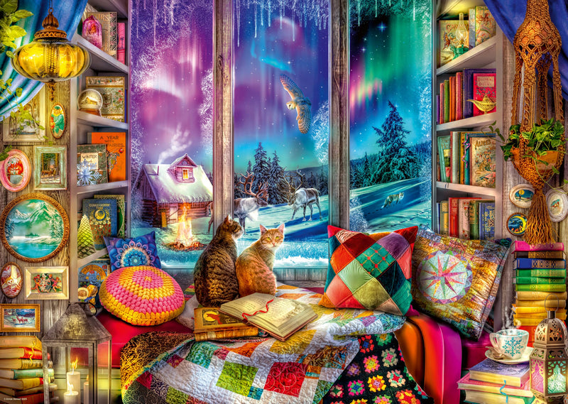 Ravensburger Winter Reading Nook 1000 piece Jigsaw Puzzle for Adults and Kids Age 12 and Up
