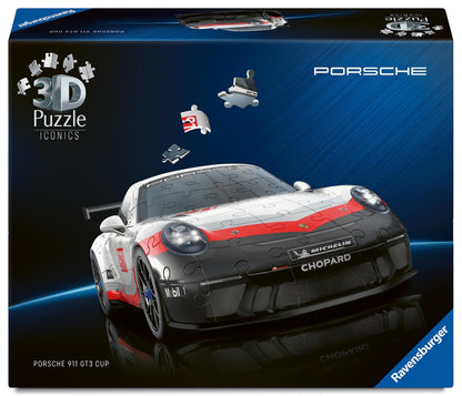 Ravensburger Iconics Porsche GT3 Cup, 108 piece 3D Jigsaw Puzzle for Adults and Kids Age 8+ Years Up New Version