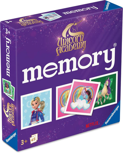 Ravensburger Unicorn Academy Mini Memory Game for Kids Age 3 Years Up - 2 to 6 Players