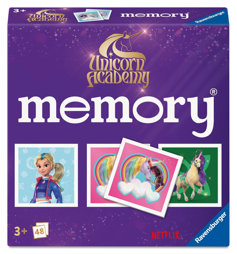 Ravensburger Unicorn Academy Mini Memory Game for Kids Age 3 Years Up - 2 to 6 Players