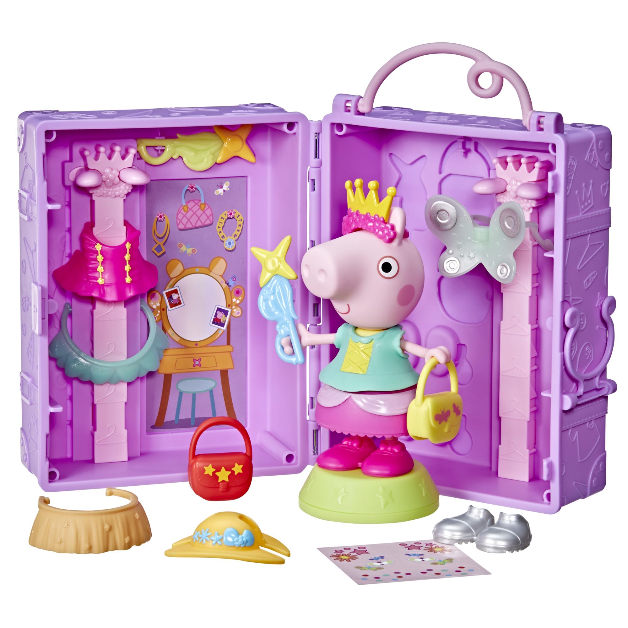Peppa Pig Peppa's Dress-Up Wardrobe Playset, Pink