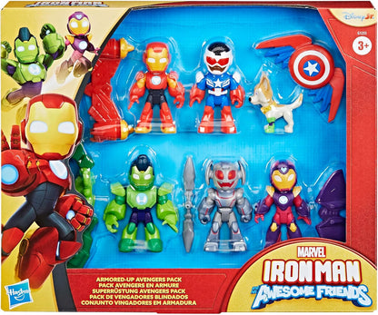Marvel Iron Man and His Awesome Friends Pack Avengers en Armure, Pack de Figurines
