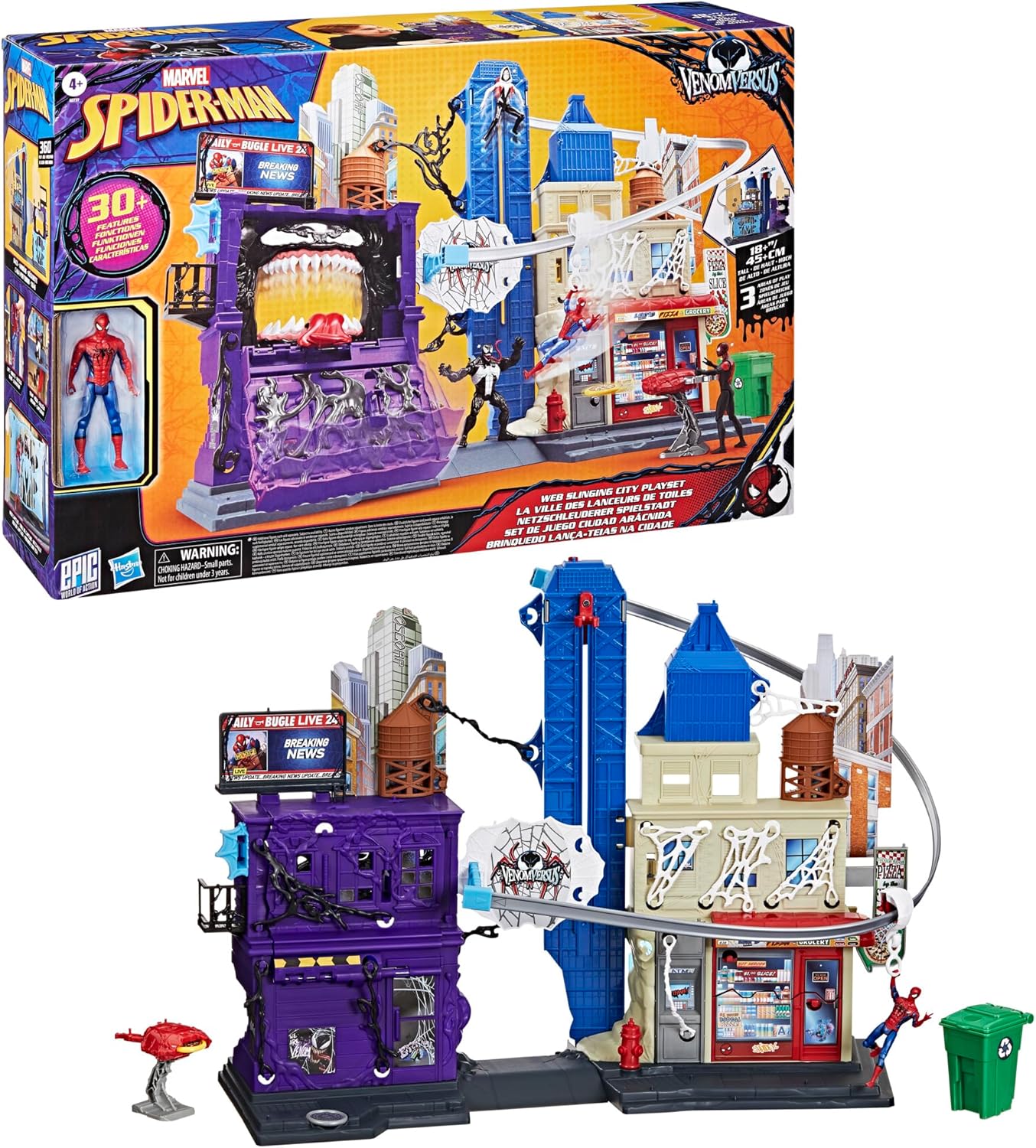 Marvel Spider-Man VenomVersus Web Slinging City Playset, Purple