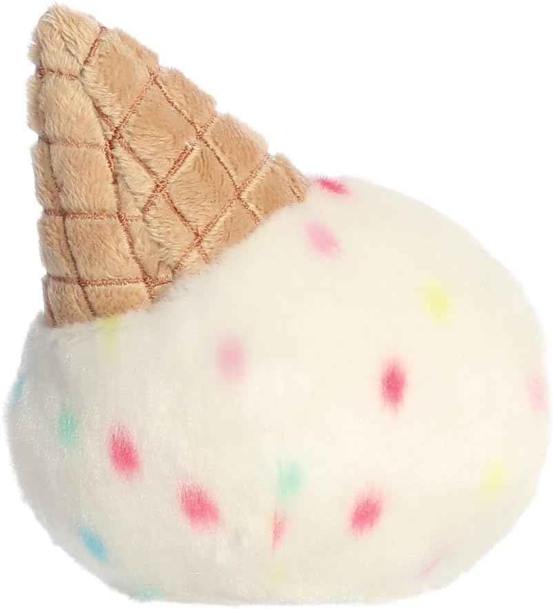 Aurora, 34075, Palm Pals Sprinkle Ice Cream 5In, Soft Toy, White & Brown