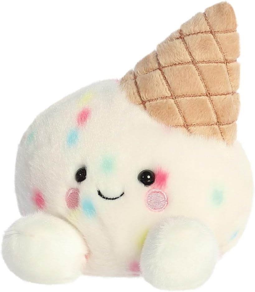 Aurora, 34075, Palm Pals Sprinkle Ice Cream 5In, Soft Toy, White & Brown