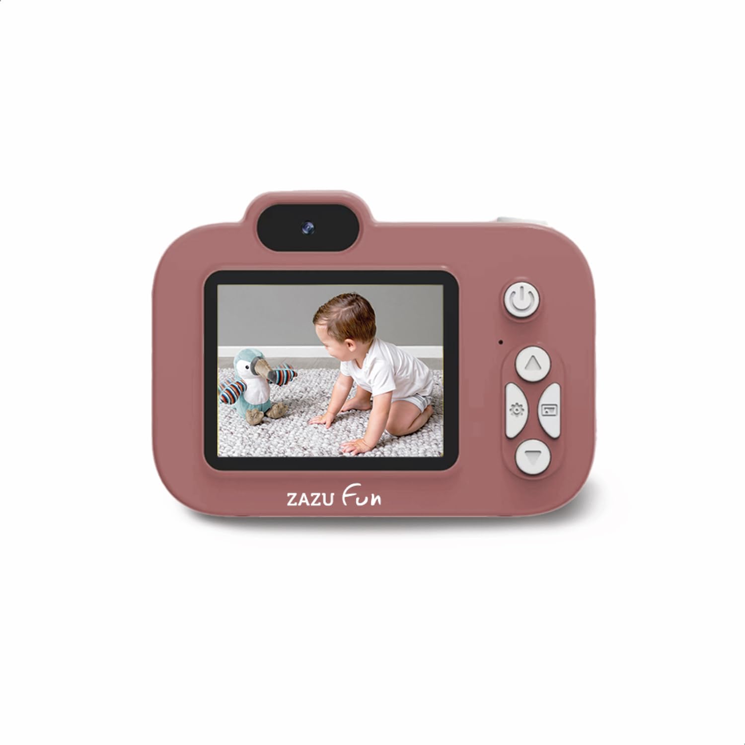 ZAZU Fun HD digitale camera voor kinderen, 1080p video, 2,0-inch display, oplaadbaar, draagbare kindercamera met grappige functies voor foto's en video's (roze