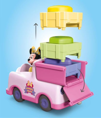 PLAYMOBIL Junior & Disney Minnie Mouse 71770 fruittransporter met sorteerplezier, duurzaam speelgoed vanaf 1 jaar, cadeau voor peuters, bevordert de motoriek en het eerste leren