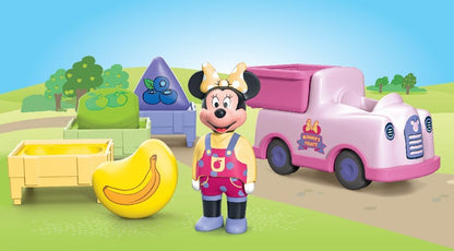 PLAYMOBIL Junior & Disney Minnie Mouse 71770 fruittransporter met sorteerplezier, duurzaam speelgoed vanaf 1 jaar, cadeau voor peuters, bevordert de motoriek en het eerste leren