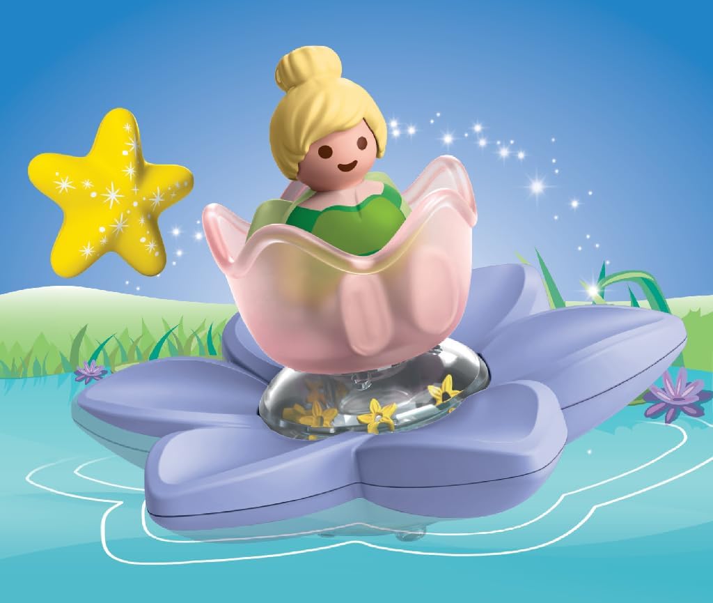 PLAYMOBIL Junior Aqua & Disney Tinkerbells magische feeënzwembloem, duurzaam waterspeelgoed vanaf 1 jaar, cadeau voor peuters, bevordert creativiteit en rollenspel, 71772