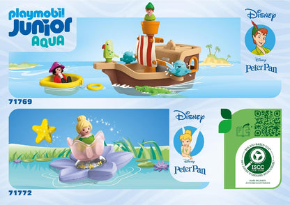 PLAYMOBIL Junior Aqua & Disney Tinkerbells magische feeënzwembloem, duurzaam waterspeelgoed vanaf 1 jaar, cadeau voor peuters, bevordert creativiteit en rollenspel, 71772