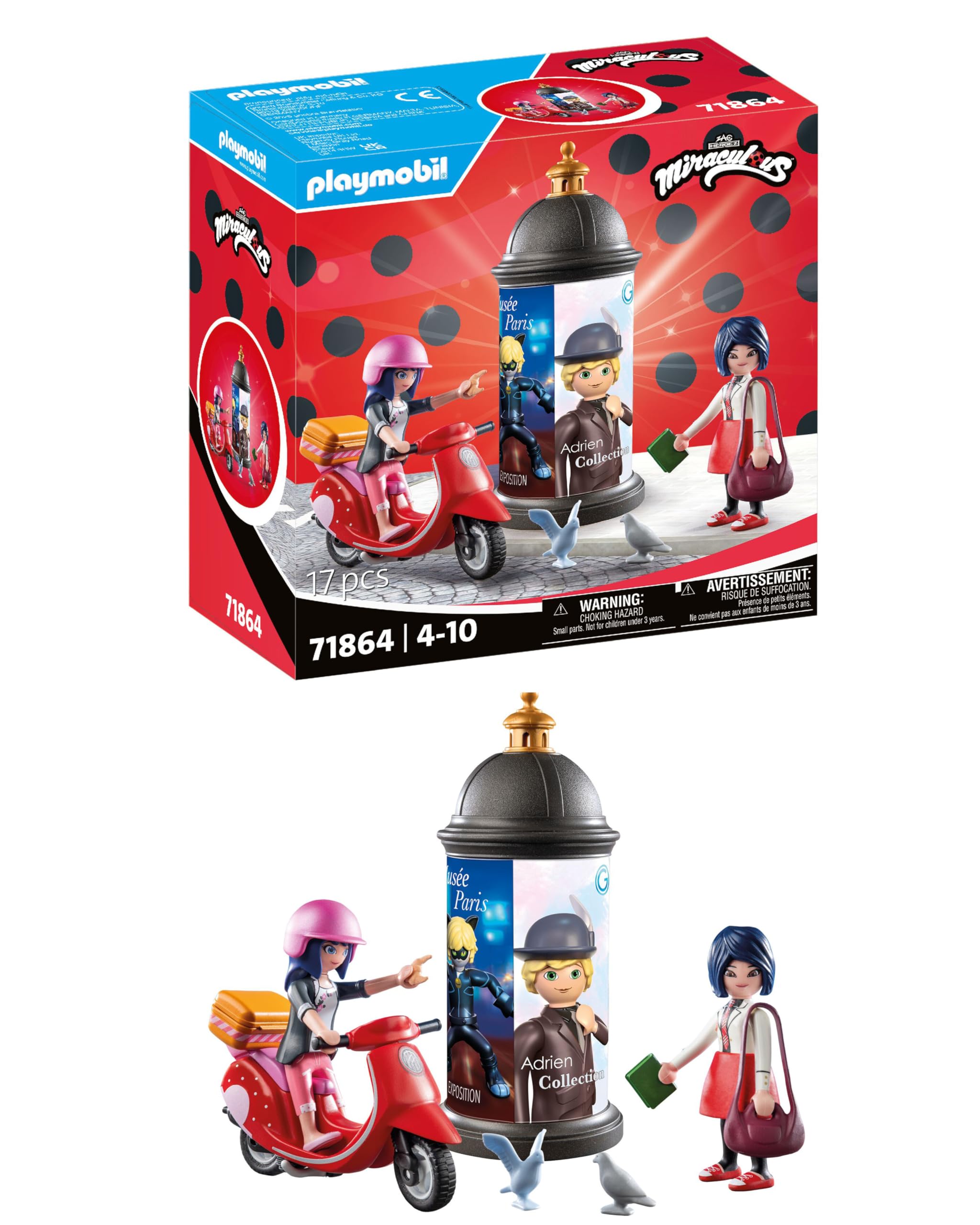 PLAYMOBIL Miraculous 71864 Speelgoed vanaf 4 jaar, cadeau voor kinderen, bevordert creativiteit en rollenspel, speelfiguur met accessoires en gedetailleerde set