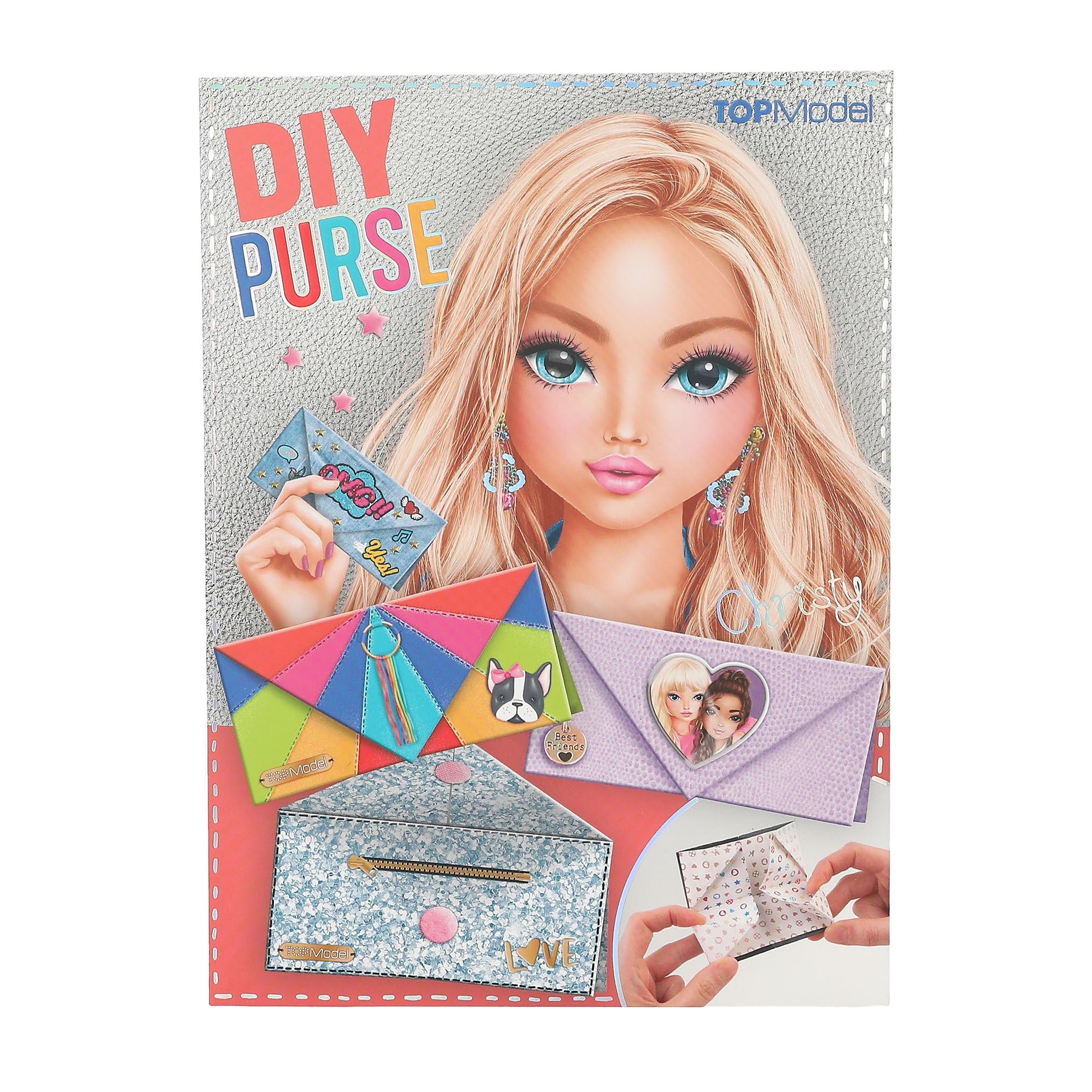 Depesche 12463 TOPModel - DIY Purse Set voor het knutselen en ontwerpen van portemonnee-enveloppen, incl. briefpapier, enveloppen, stickers, stempels en nog veel meer.