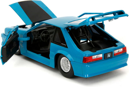 Fast & Furious JADA FORD MUSTANG GT 1:24 die-cast model car, toys for kids and adults, collect and play vehicle, Blue, Black